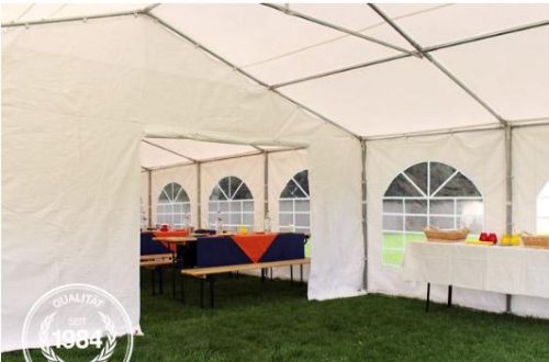 Elválasztó fal - fehér, tűzálló, cipzáras nyitással - 2,6 m vállmagasságú sátrakhoz